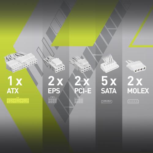 MSI MAG A650BNL WHITE 650W 80+ BRONZE 12CM FANLI 20+4 pin POWER SUPPLY